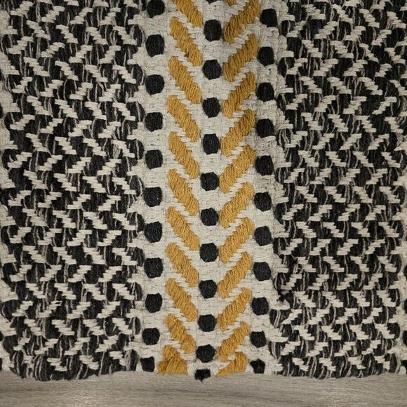 Patina Vie Decorative Interior 100% Cotton Accent Rug Black And Yellow 27"x45" - Picture 8 of 15